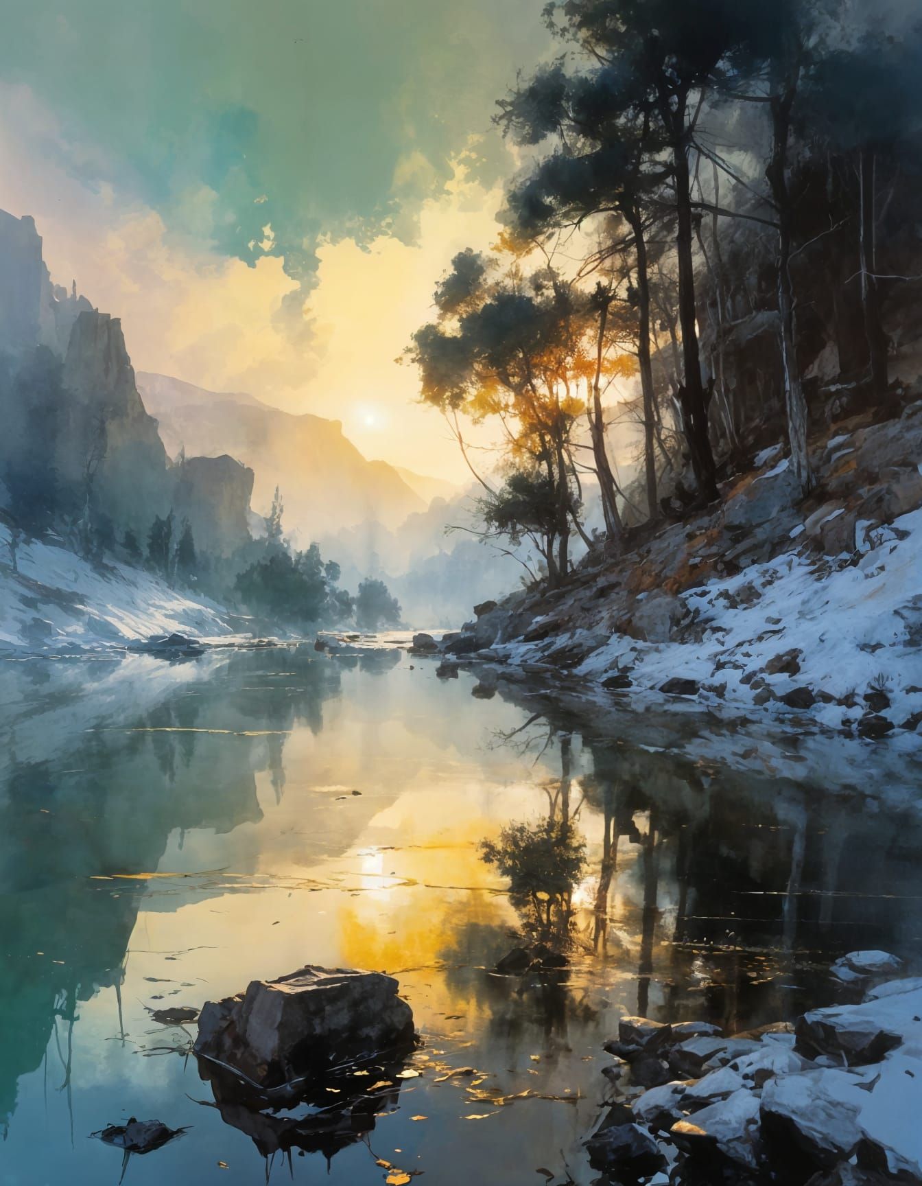 Below the Mountain of the Gods