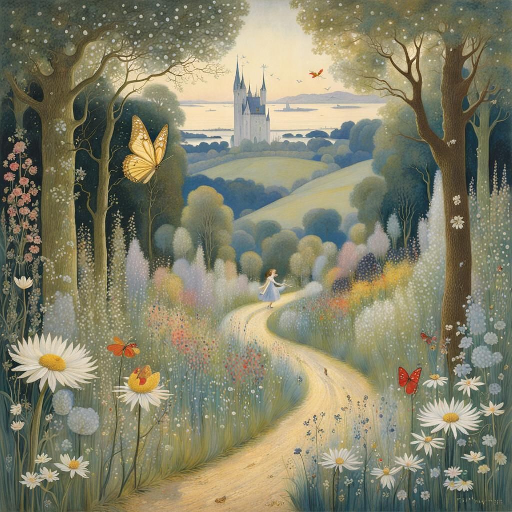 Fairy Queen in Art Nouveau Style