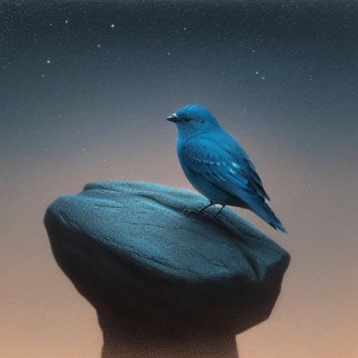 Songbird Singing in Rainy Desert Landscape