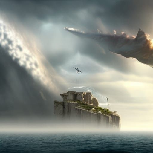 Dramatic Bermuda Triangle Digital Matte Painting