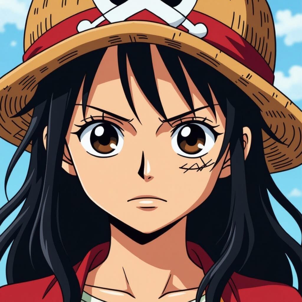 Anime Girl in One Piece Style