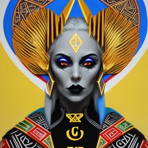 Colorful Cyrillic Calligraphy with Angular Forms