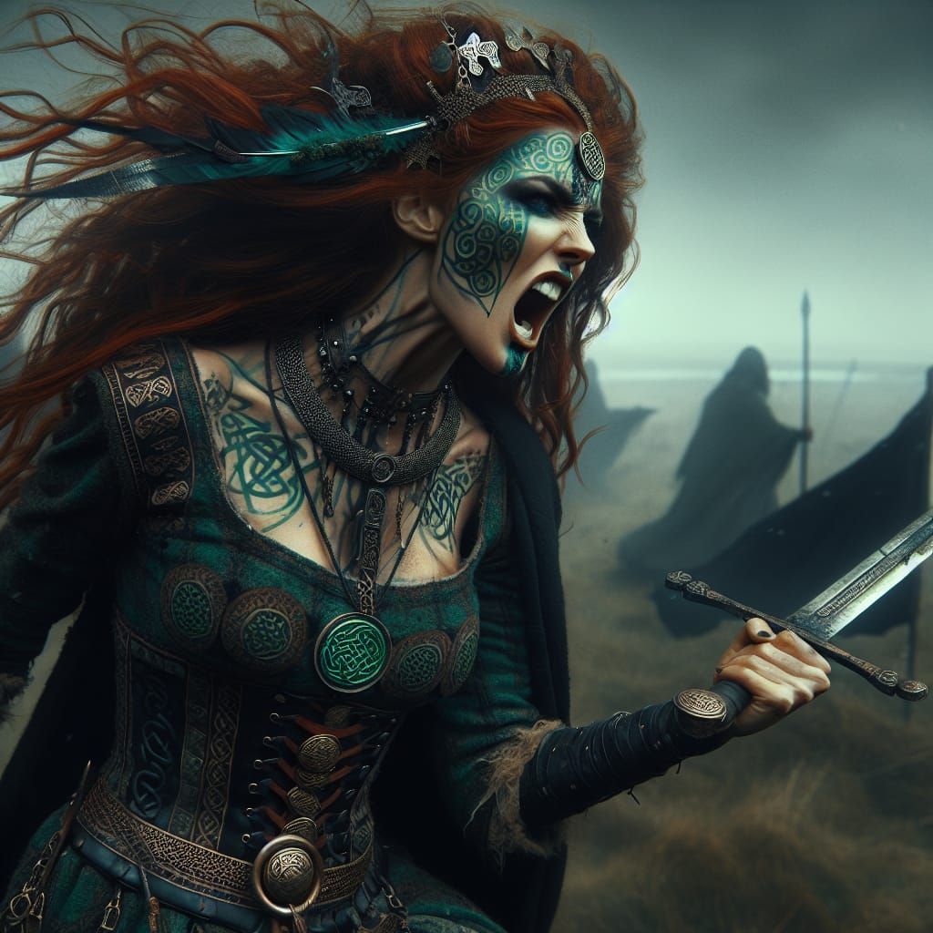 Epic Nemain Goddess Unleashes Frenzied Havoc on Historic Cel...