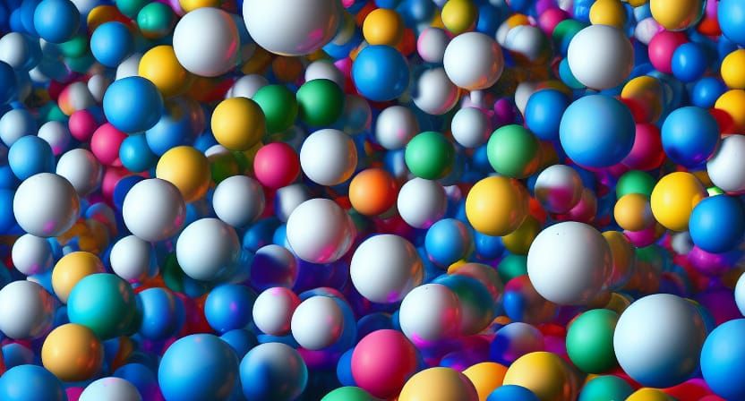 Endless Ping Pong Balls in Detailed 3D Render