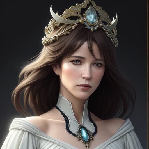 Ethereal Portrait in Art Nouveau Style