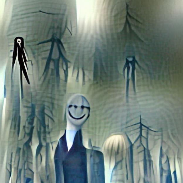 Eerie Portrait of a Tall Slender Man