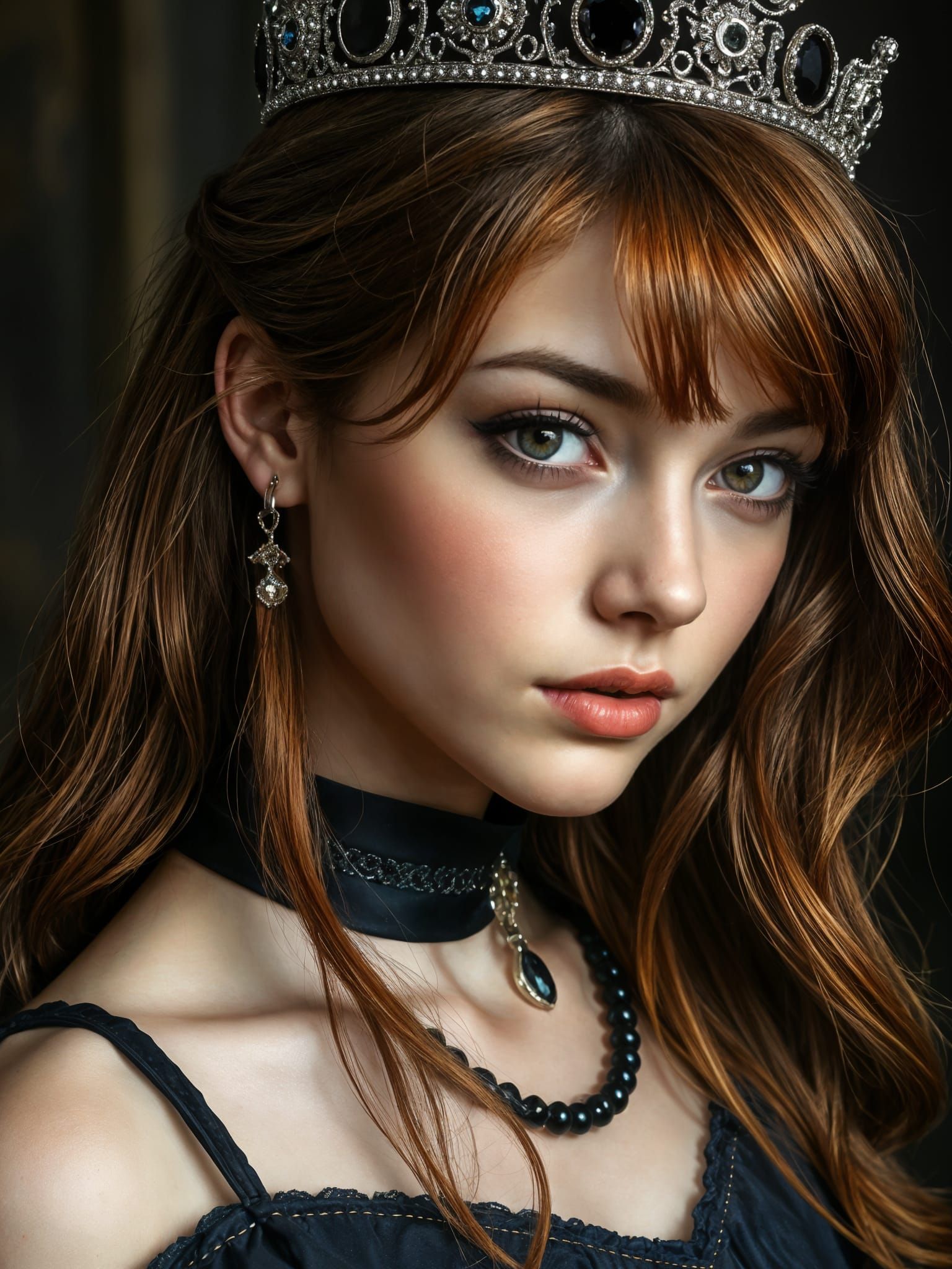 Goth Princess Portrait in Ultra Realistic Style