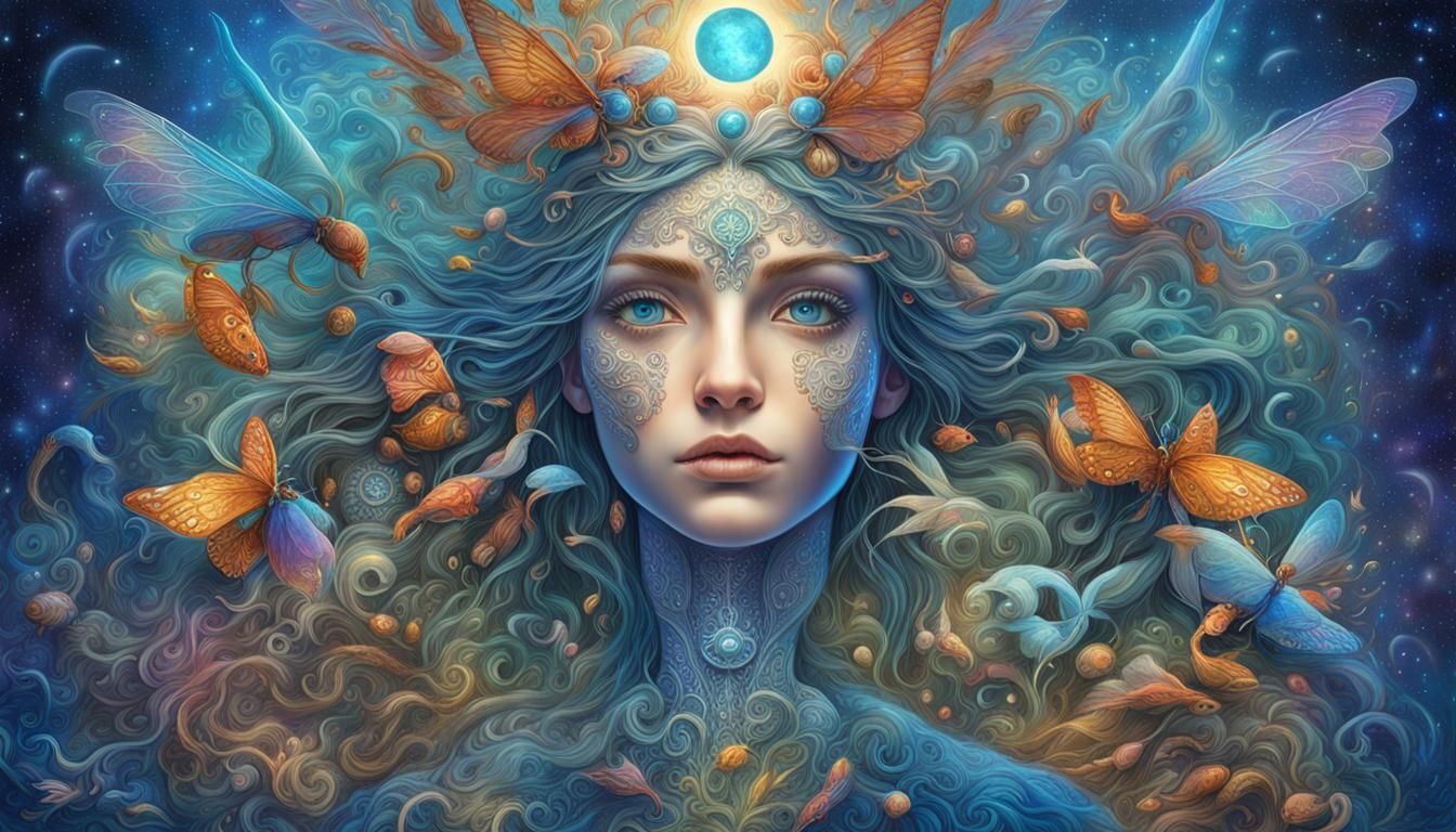 Fairies Reunion in Mystical Cosmic Fantasy Art