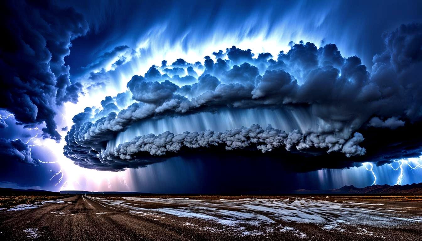 Dramatic Lightning Storm Over the Earth