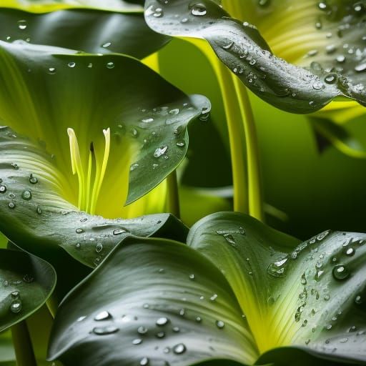 Arum Lilies by Stream in Detailed Professional Photo