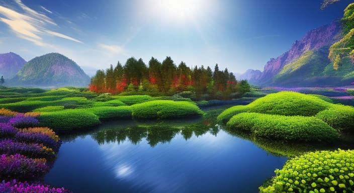 Newborn's First Breath in a Jungle Perspective