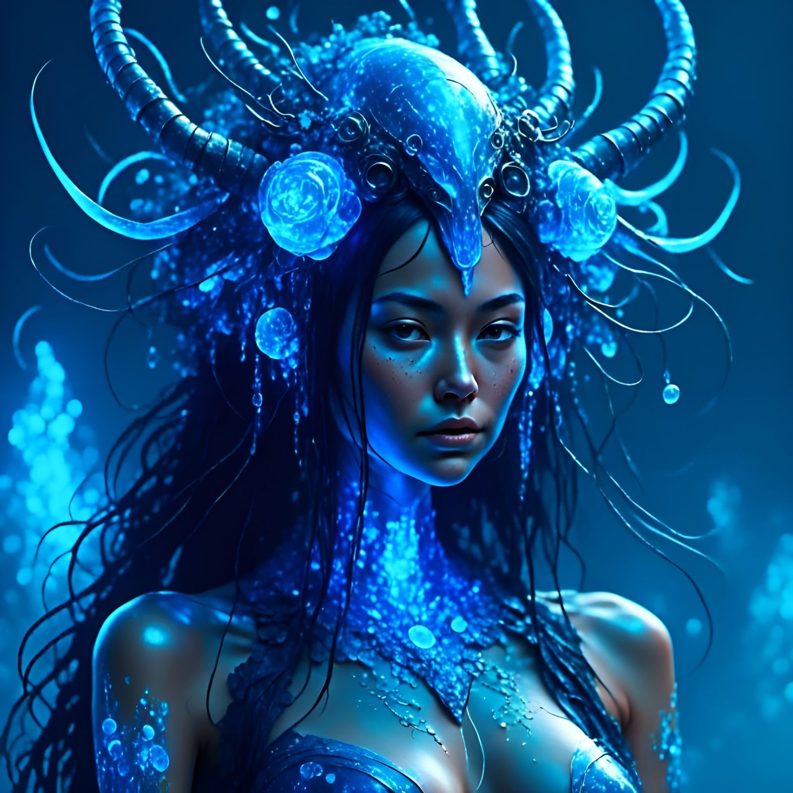 🔹Blue queen jellyfish🔹4