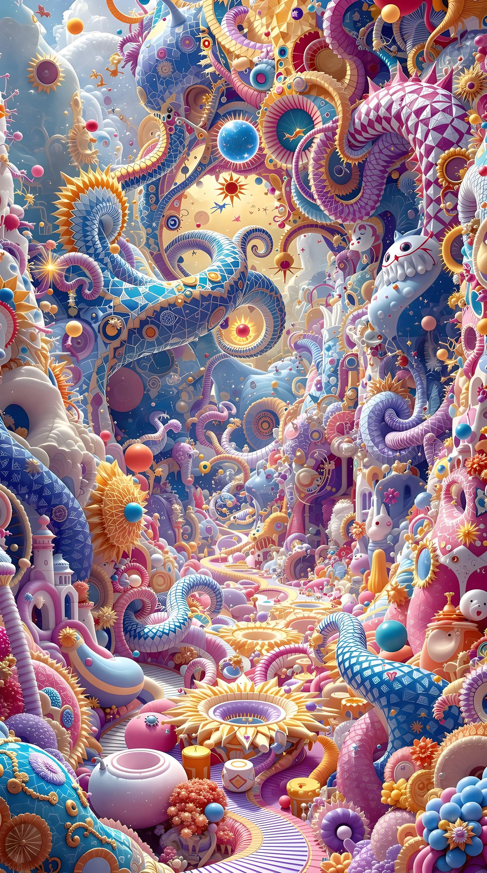Psychedelic Fractal Megastructure in 3D