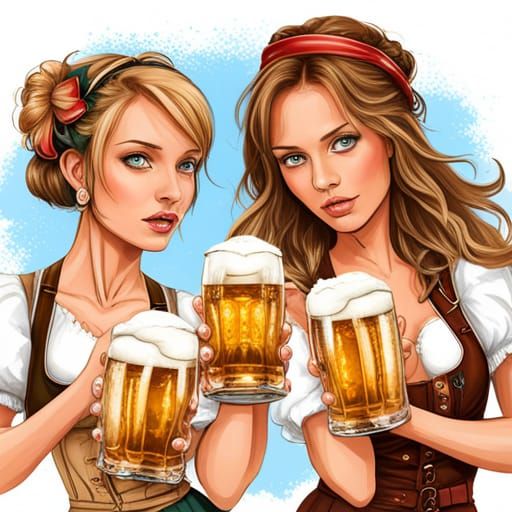 Oktoberfest Celebrations in Germany: Digital Art