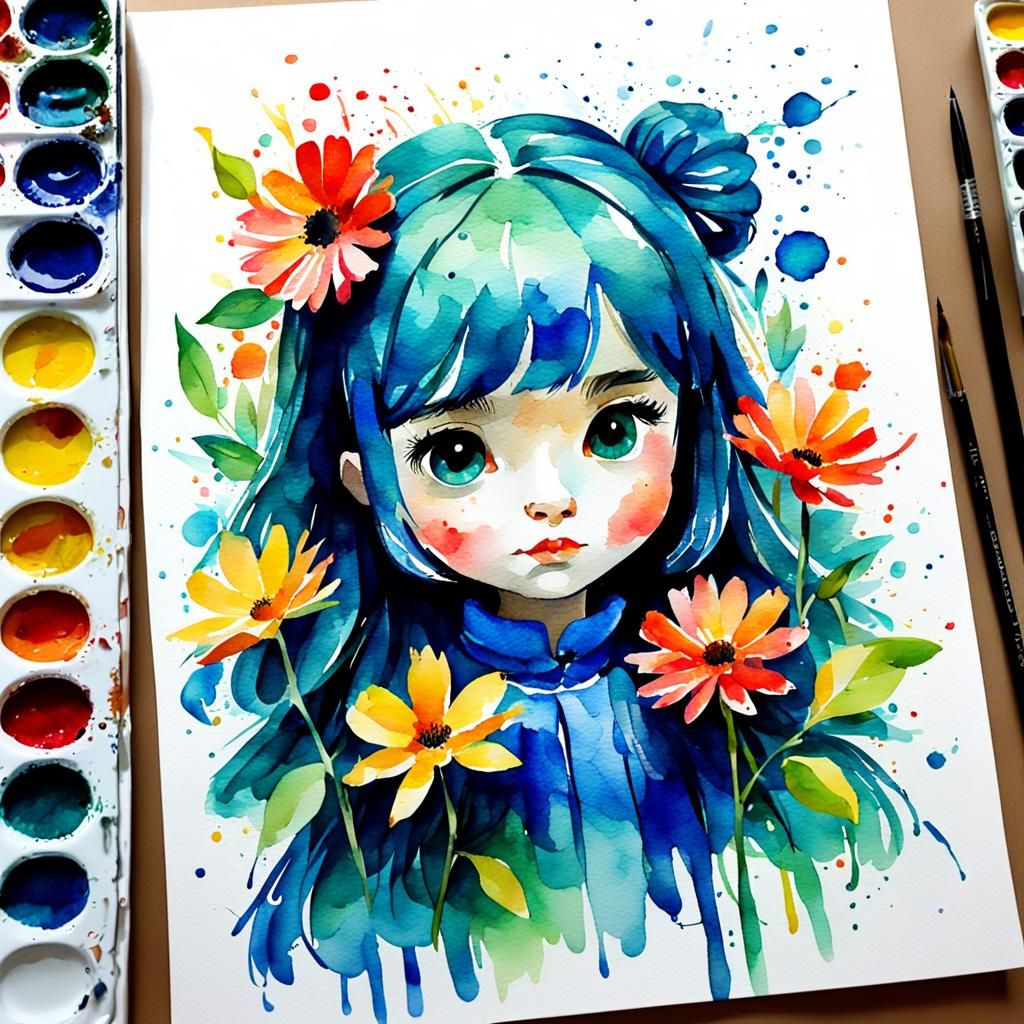 Watercolor Masterpiece Generated by AI