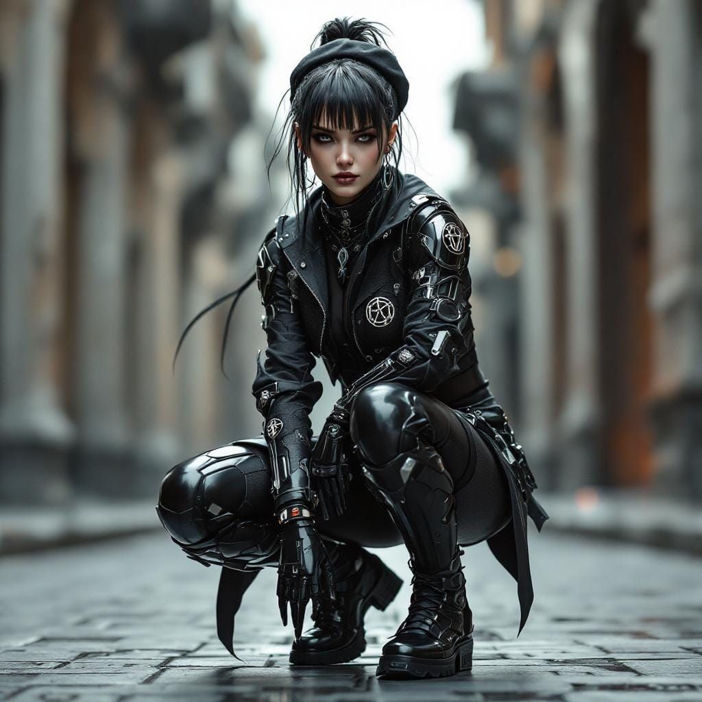 Cyberpunk Lilith in Motion Blur