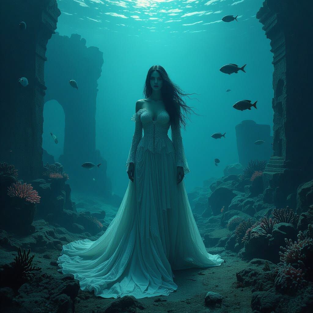 Underwater Spectral Figure in Forgotten City