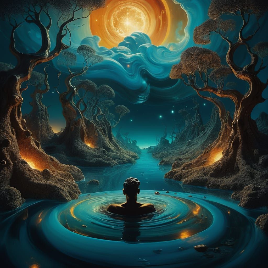 Surreal Starlight Oasis
