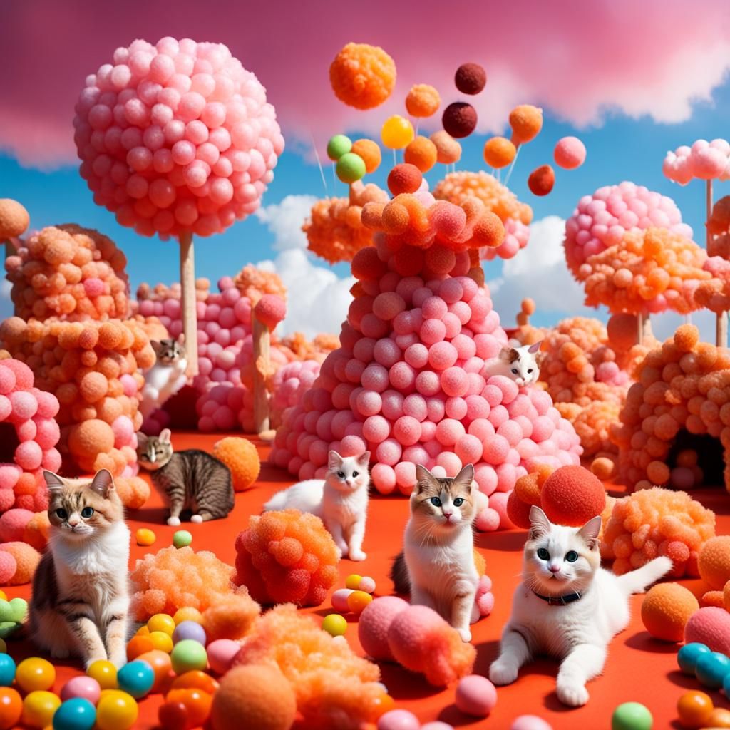 Candy Cat Colony: A Whimsical Feline Paradise