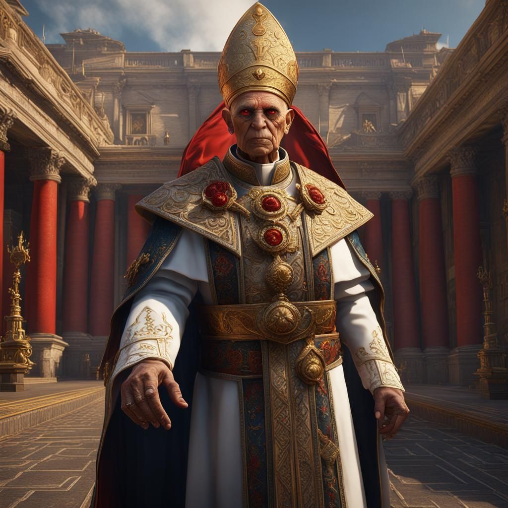 Hispanic Pope: A Detailed Fantasy Painting