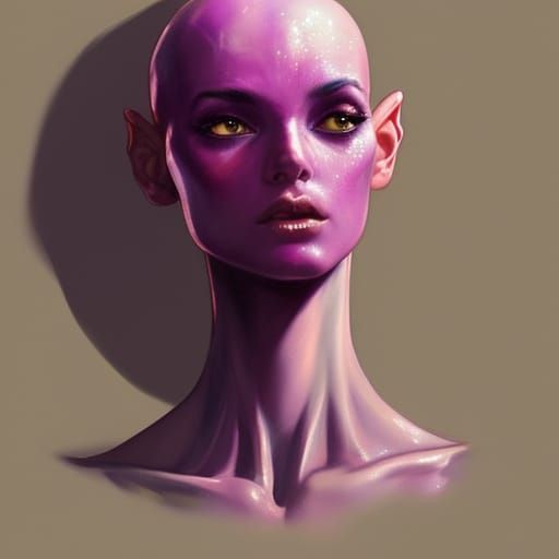 Beautiful Alien Female with Intricate Bodice