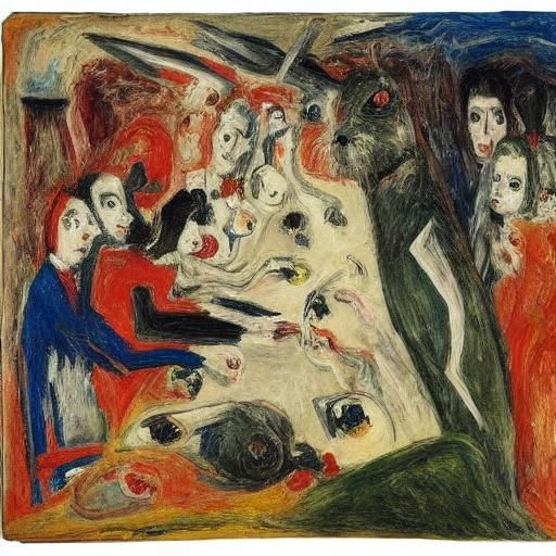 Surreal Rabbit with Broken Telephone: Ensor and Soutine Styl...