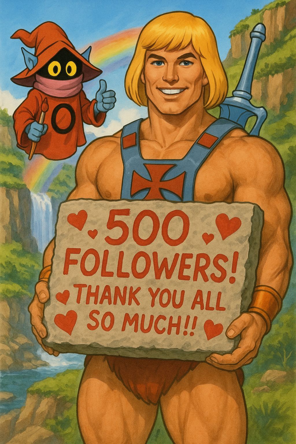 He-Man Celebrates 500 Followers With Orko