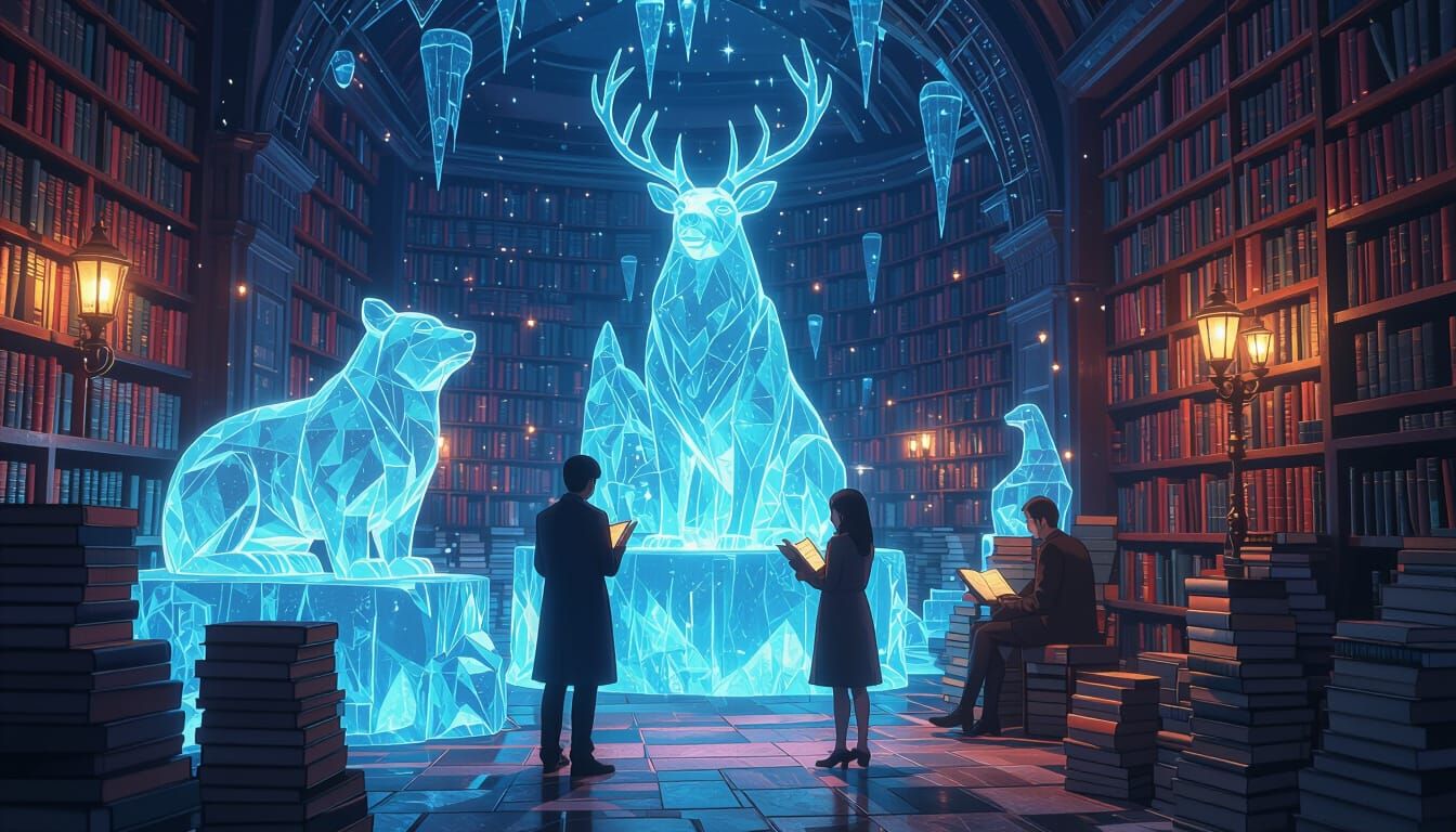 Fantastical Book Conference with Ice Sculptures