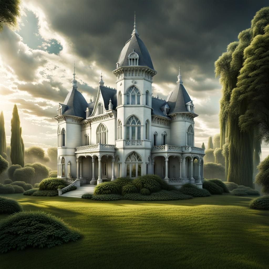 Gothic-Grecian Manor: Epic Digital Matte Painting