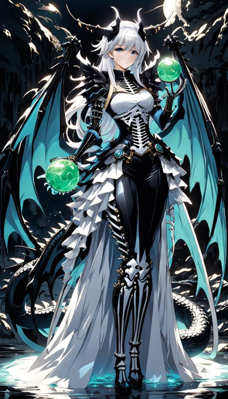 Dragon Robot Girl with Slime Body