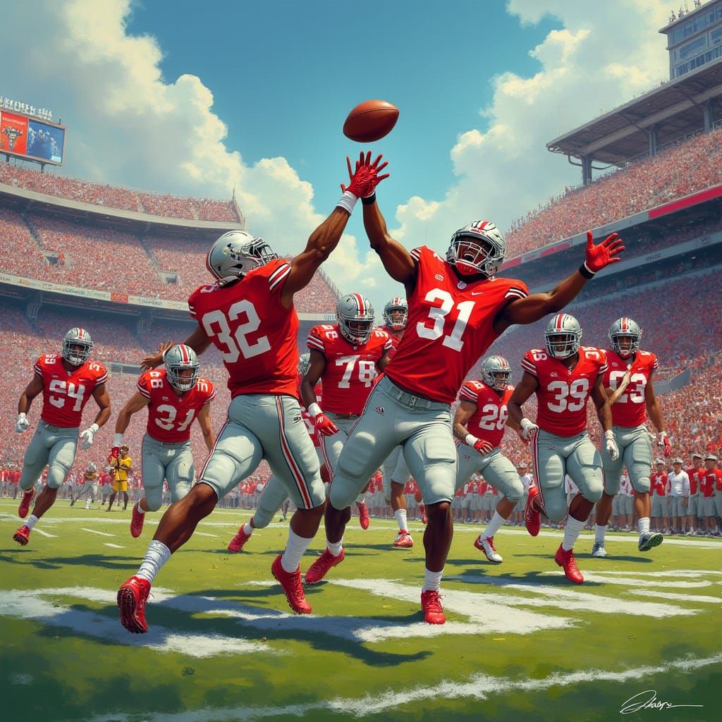 Ohio State Buckeyes Victory in Packed Stadium