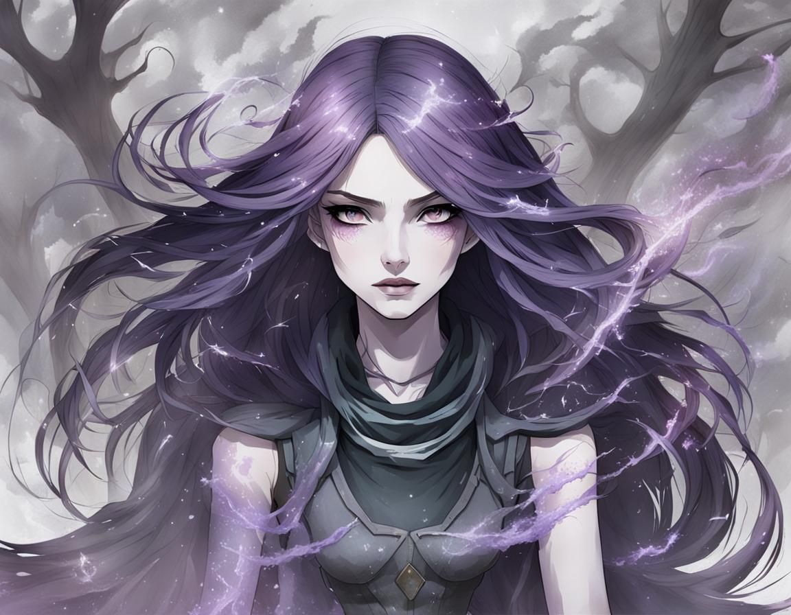 Lila: Friend Sharing Powers with Smoky White Hair