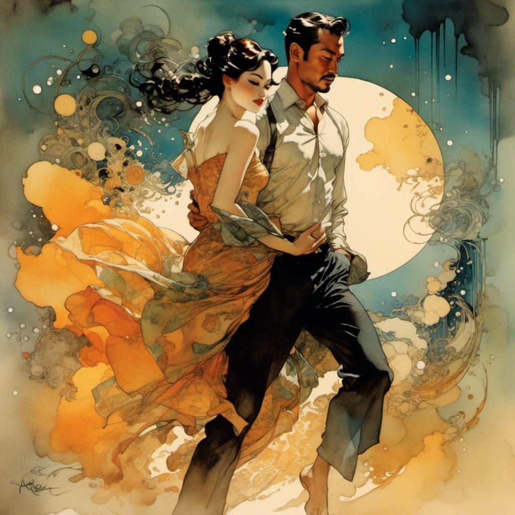 Stylized Watercolor Comic with 3D Shading