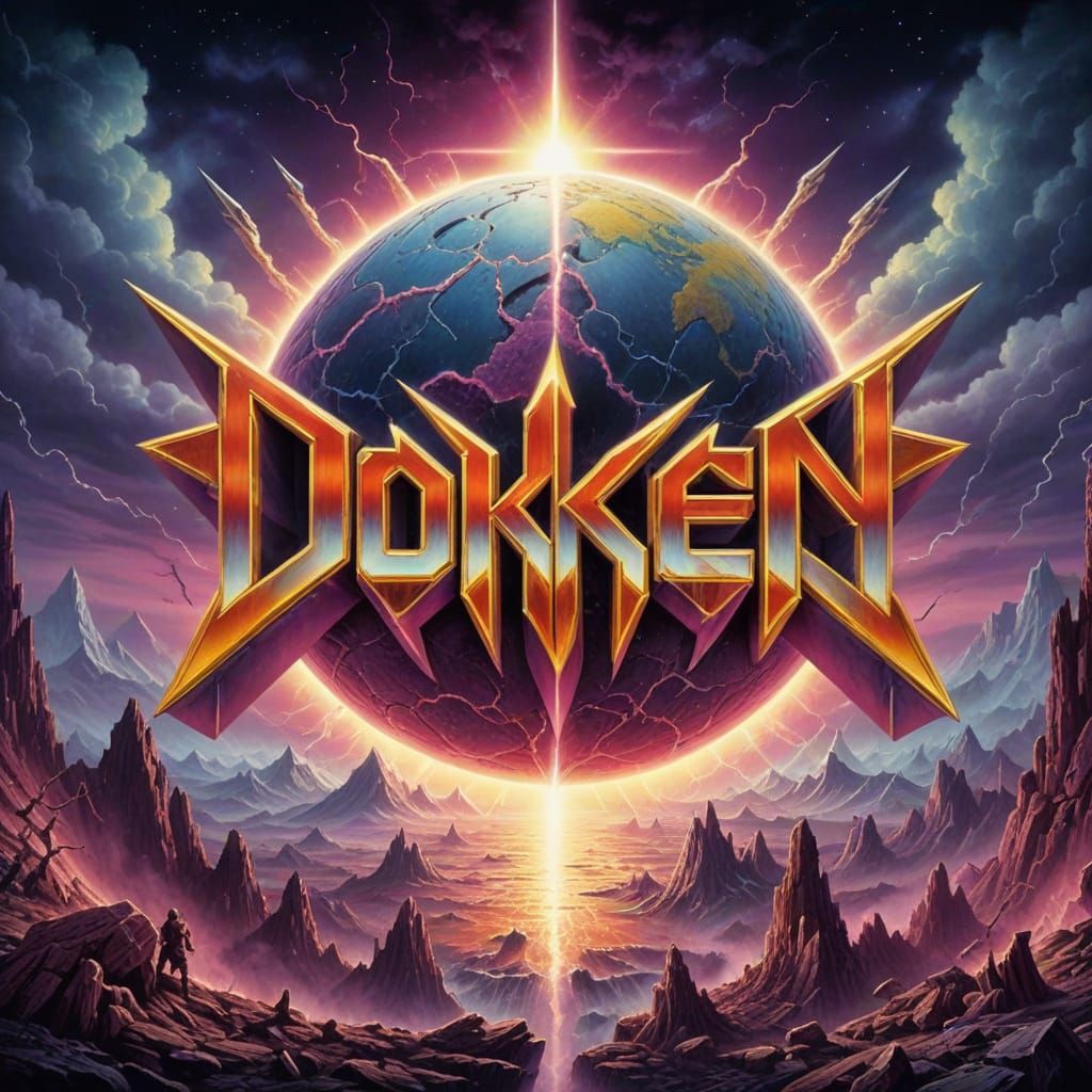 Epic 80s Heavy Metal Logo Art: Dokken