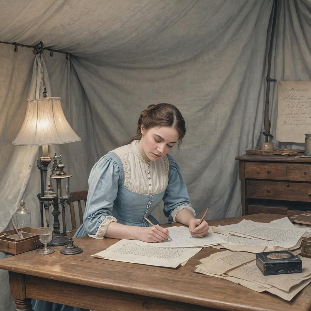 Civil War Soldier's Letter: Pencil Sketch