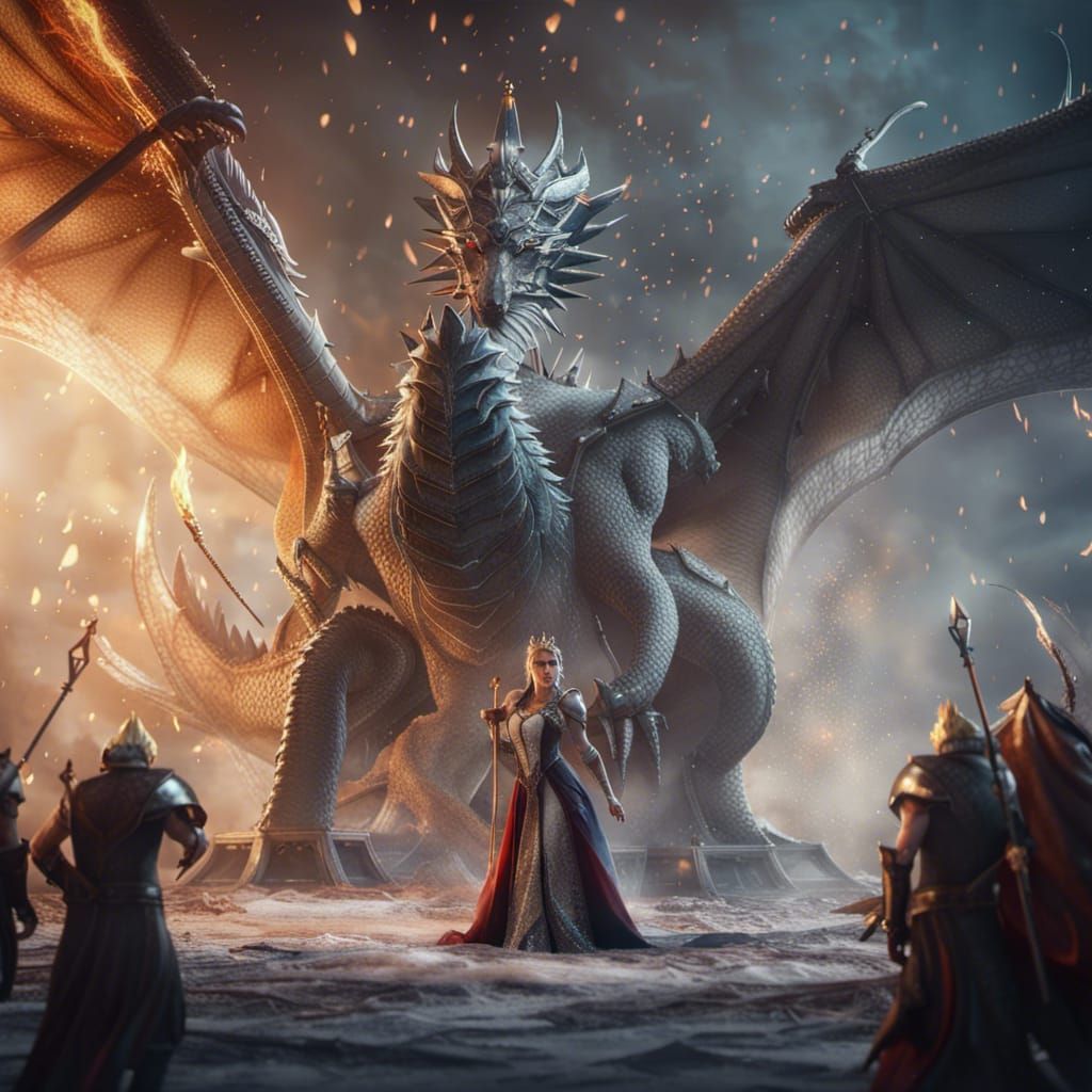 Epic King Rescues Queen from Dragon in 3D