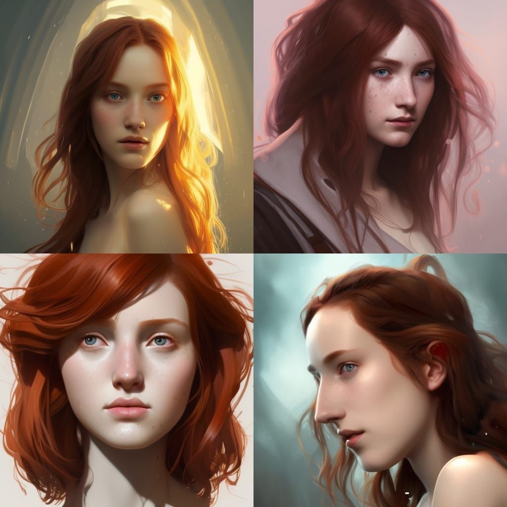 Detailed Portrait of Lily Evans in Digital Art Style