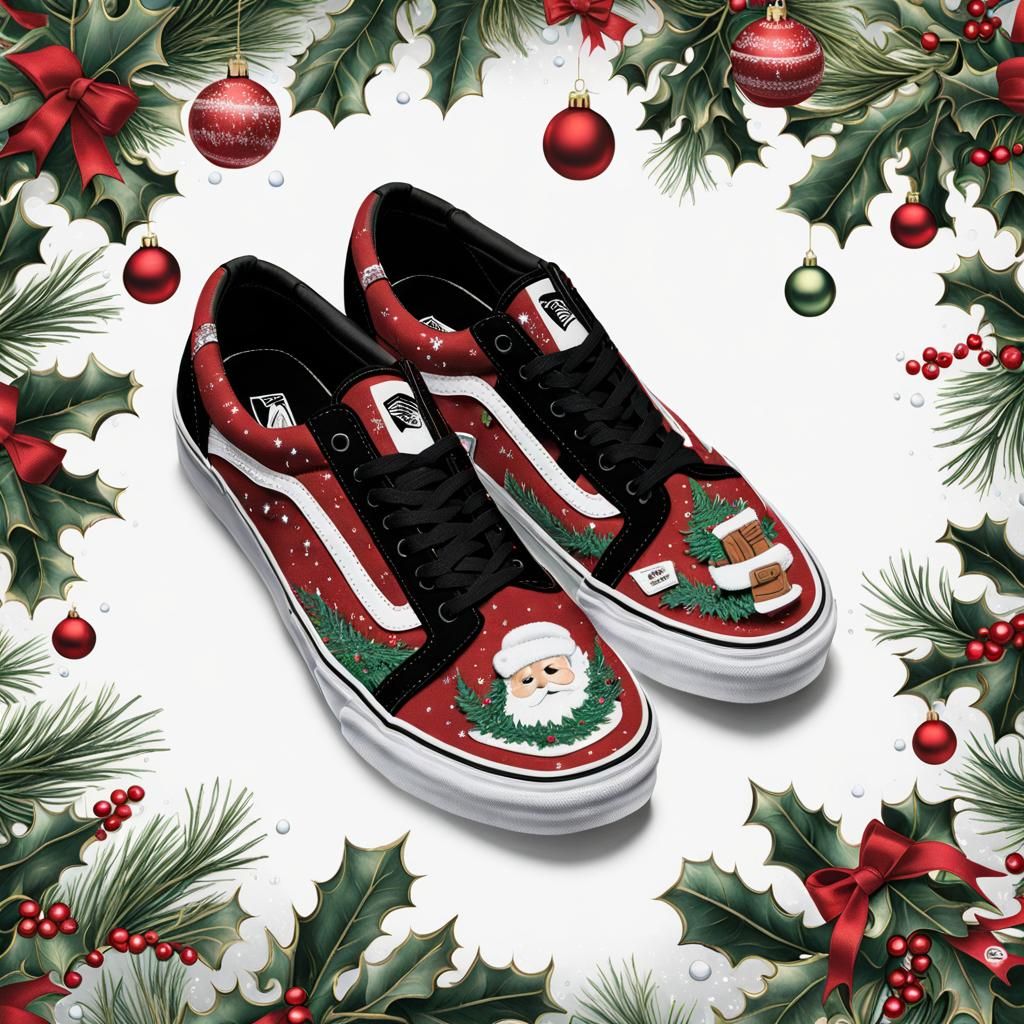 Christmas-Themed Vans Shoe Design