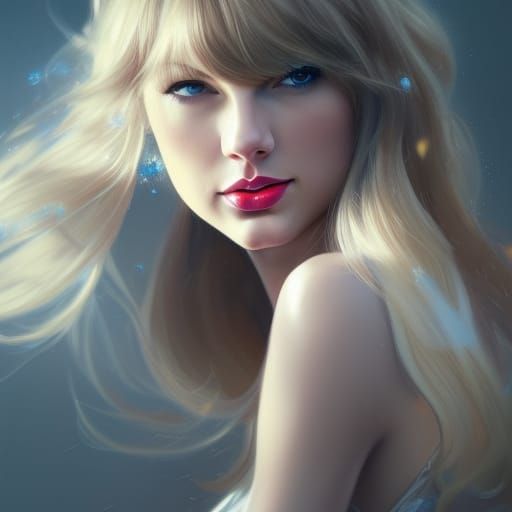Taylor Swift Portrait in Hyperdetailed Digital Art Style