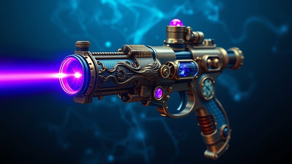 Steampunk laser gun