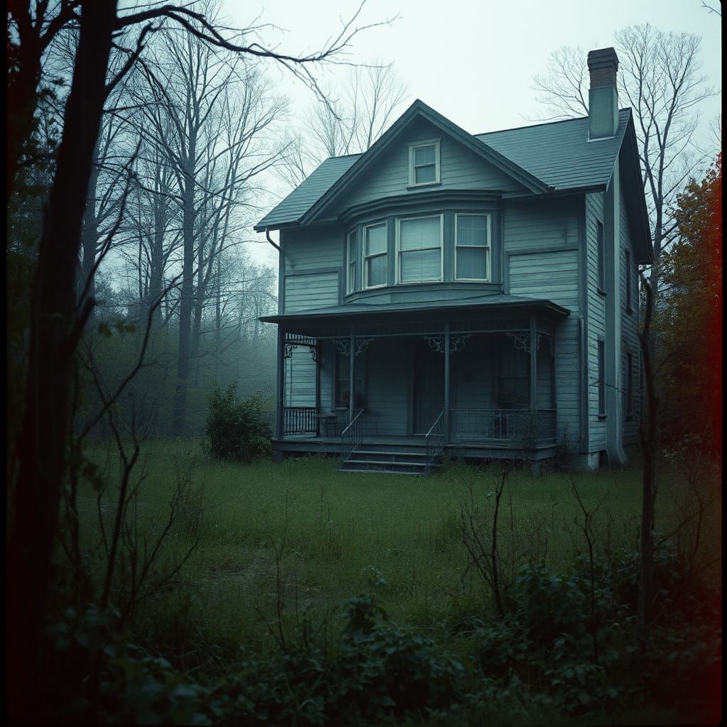 Hyperrealistic Ghosts In Abandoned House Garden