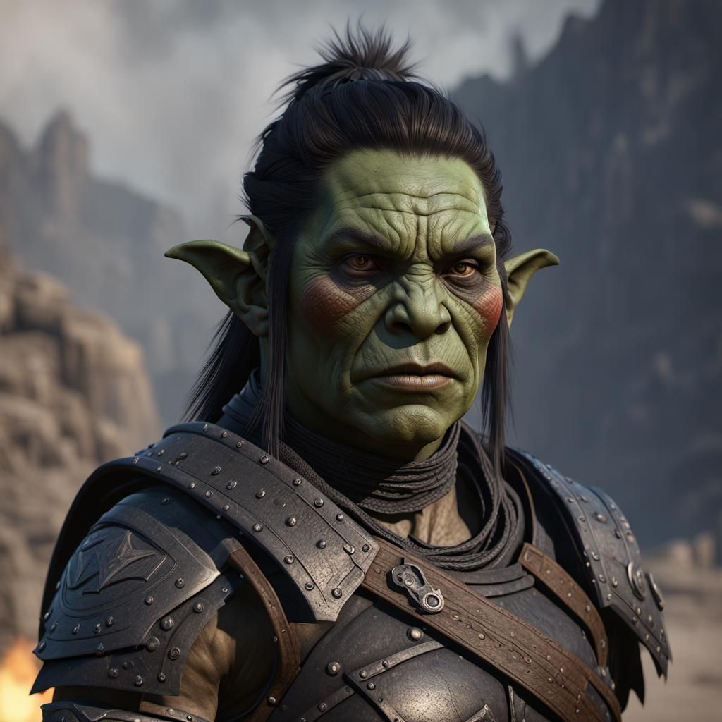 Photorealistic Female Orc Warrior in 4K