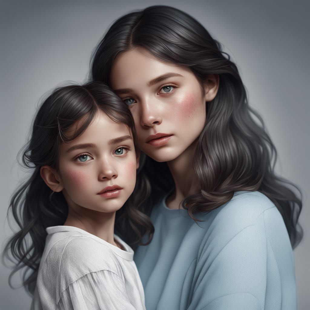 Beautiful Hybrid Daughter Portrait in 8K Resolution