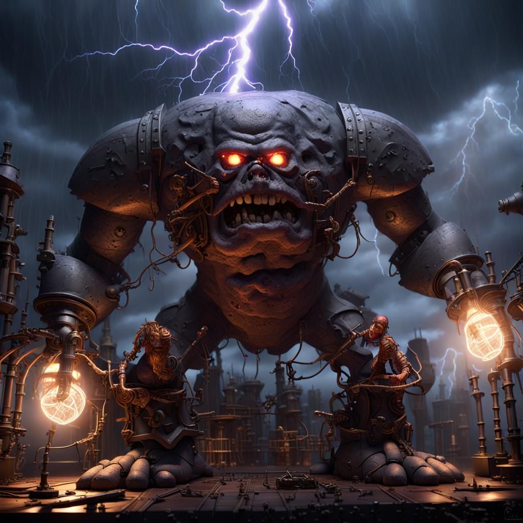 Steampunk Mad Scientist Resurrects Golem