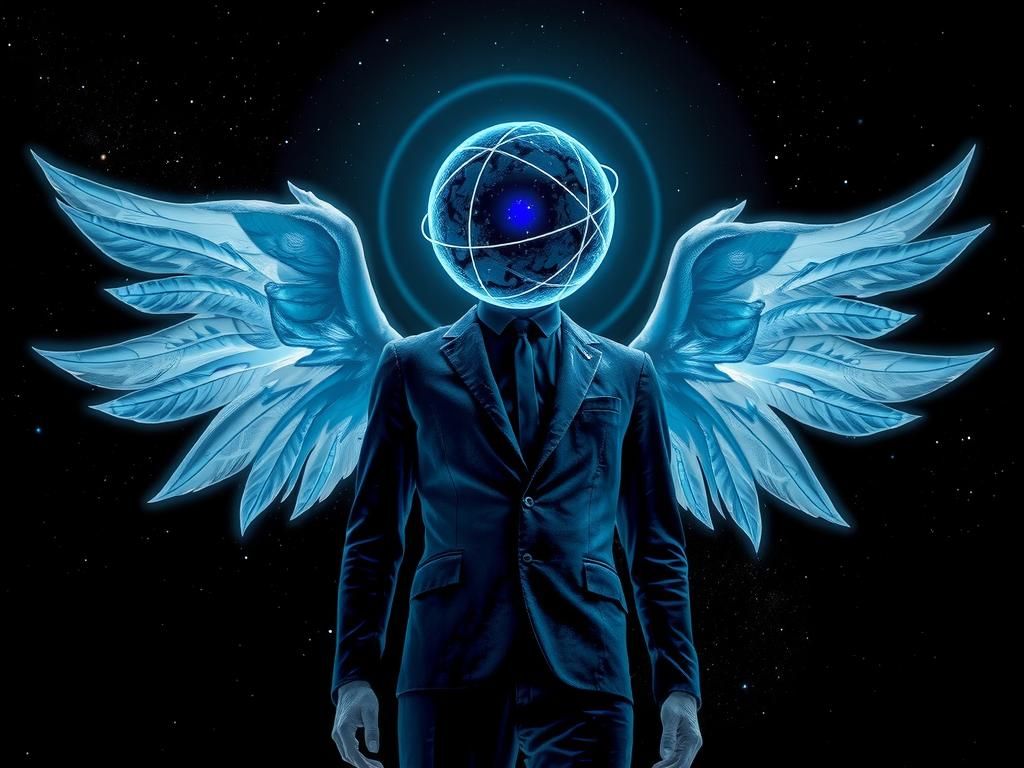 Celestial Being in Dark Blue Velvet Suit