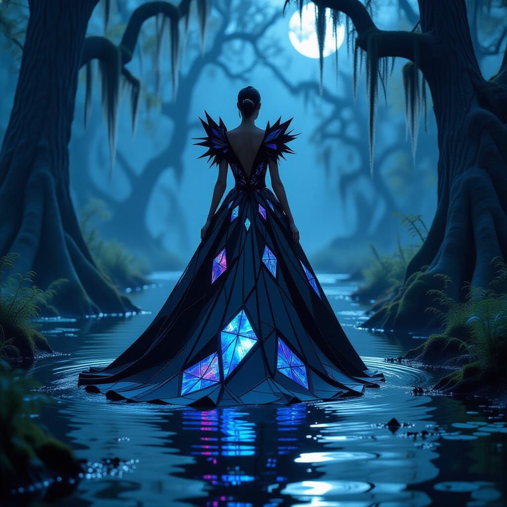 Haute Couture Gown Mimics Shattered Stained Glass in Gothic ...