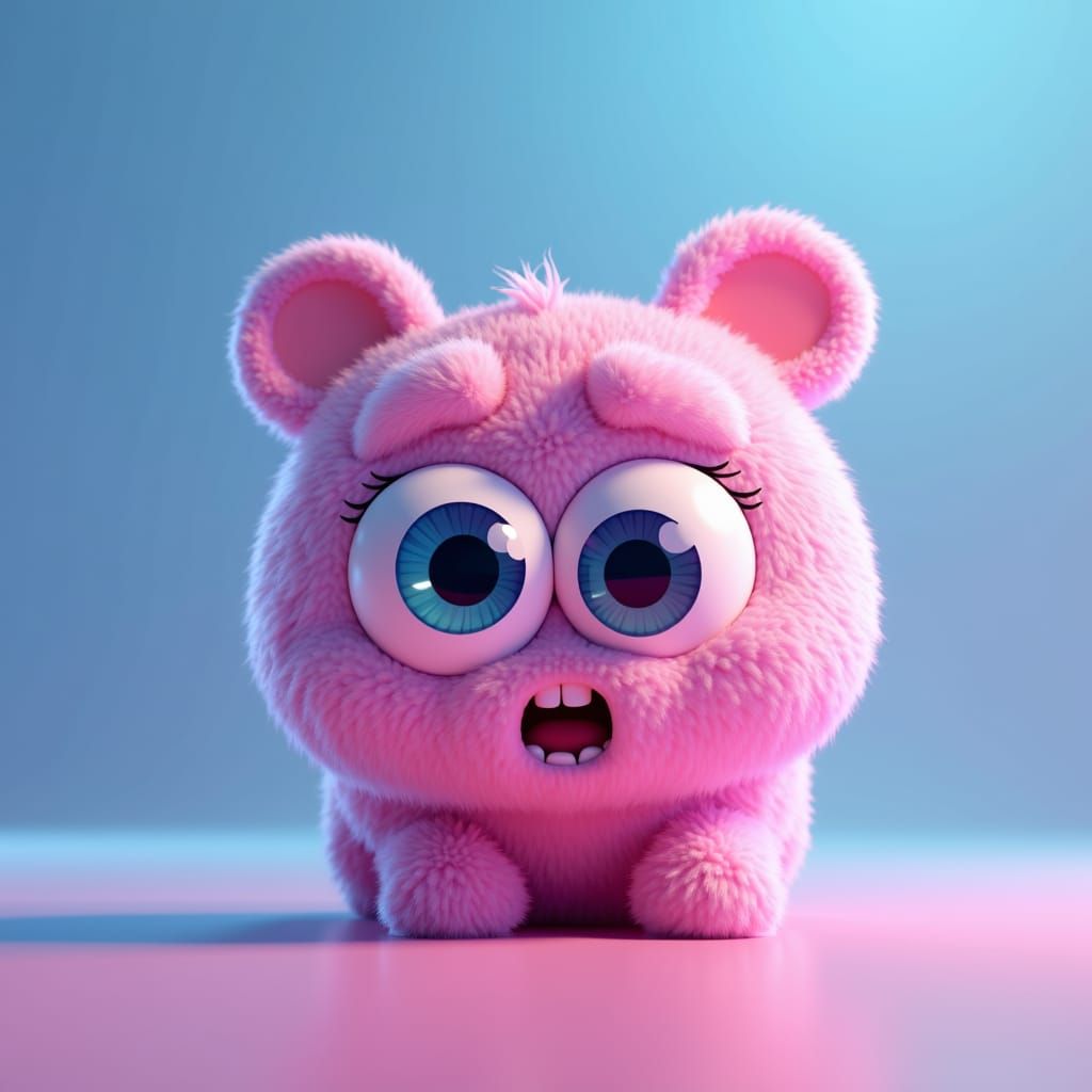 Disneyfied 3D Character with Reflective Eyes