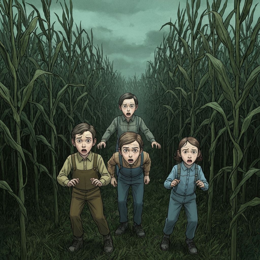 Spooky Corn Maze Frightens Kids in Wes Anderson Style
