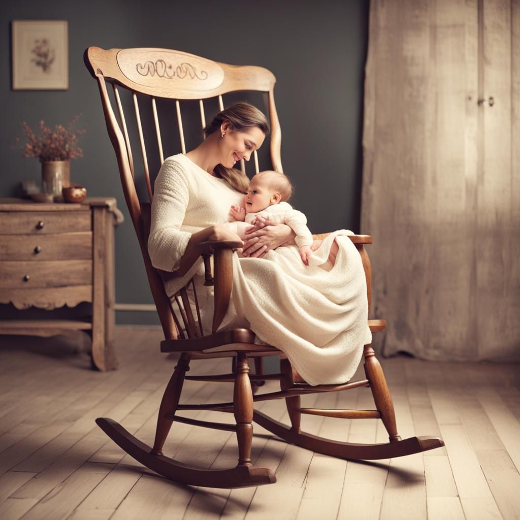 Mother and Baby in Loving Embrace