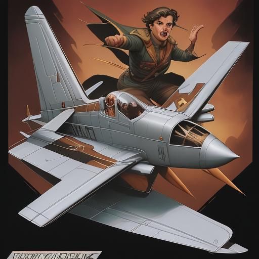 Paper Warplane Comic Book Art